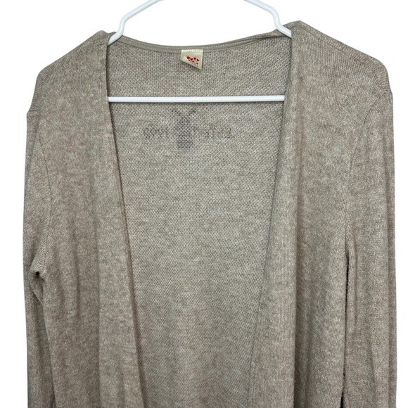 Dutch Bros Women’s SMALL Long Light Tan Duster Sweater RARE So CUTE! DB 1992 - Picture 2 of 8